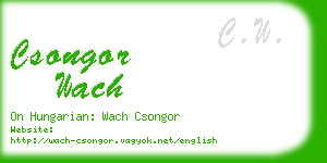 csongor wach business card